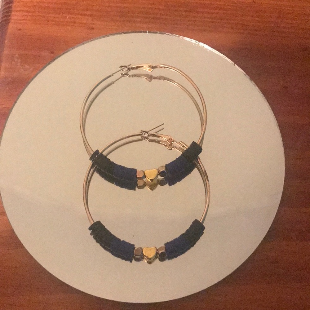 Beaded hoop earings